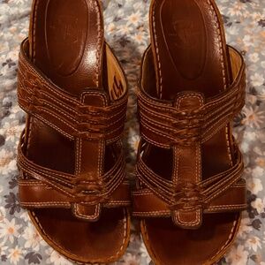 FRYE leather heeled sandals